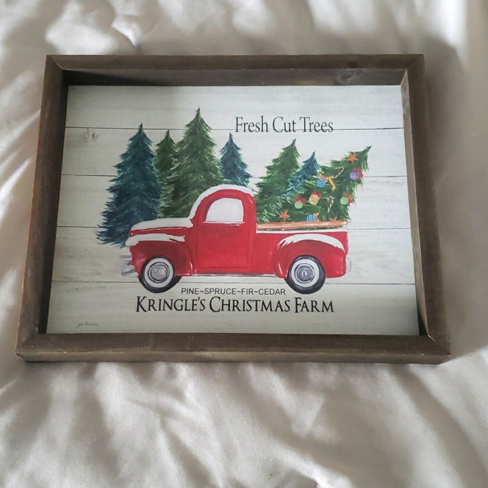 Red Truck Sign Christmas Tree Farm